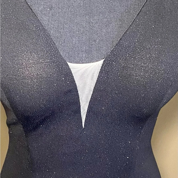 Jolene size 0 black glitter sheath dress with lace up back. Excellent‎ condition - Picture 2 of 3